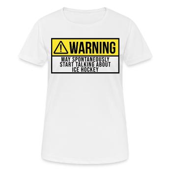 Eishockey Eishockey - Frauen T-Shirt atmungsaktiv - Weiß - Vorne - AI Model Female 172 dark (172cm)