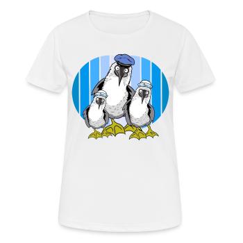 Oiseaux De Mer, Marins, Mouettes, Mouette, Maritime - T-shirt respirant Femme - blanc - Devant - AI Model Female 172 dark (172cm)