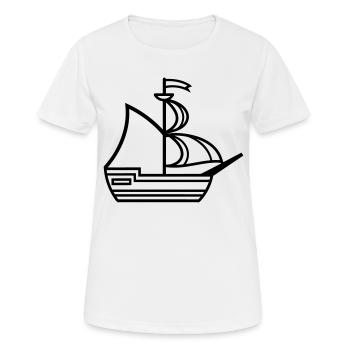 Bateau pirate - T-shirt respirant Femme - blanc - Devant - AI Model Female 172 dark (172cm)
