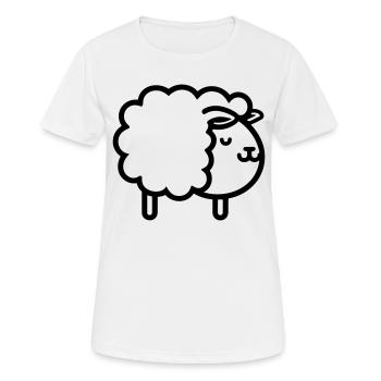 sheep - Women's Breathable T-Shirt - white - Front - AI Model Female 172 dark (172cm)