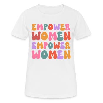 Coloré Responsabiliser les femmes - T-shirt respirant Femme - blanc - Devant - AI Model Female 172 dark (172cm)