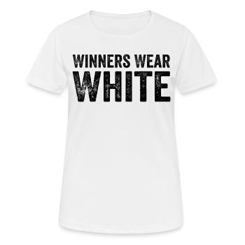 Winners Wear White Team Spirit Game Competition - T-shirt respirant Femme - blanc - Devant - AI Model Female 172 dark (172cm)