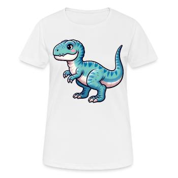 Kawaii Mignon T-Rex - T-shirt respirant Femme - blanc - Devant - AI Model Female 172 dark (172cm)