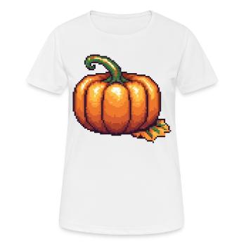 Icône de pixel de citrouille - T-shirt respirant Femme - blanc - Devant - AI Model Female 172 dark (172cm)