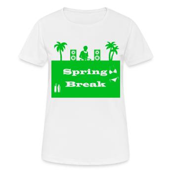 spring break vert - T-shirt respirant Femme - blanc - Devant - AI Model Female 172 dark (172cm)