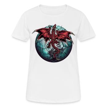 Planet Drache Drachen - Frauen T-Shirt atmungsaktiv - Weiß - Vorne - AI Model Female 172 dark (172cm)