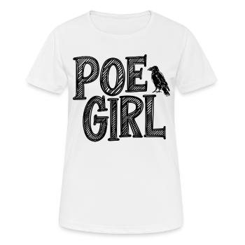 Für Poe-Liebhaberinnen - Frauen T-Shirt atmungsaktiv - Weiß - Vorne - AI Model Female 172 dark (172cm)
