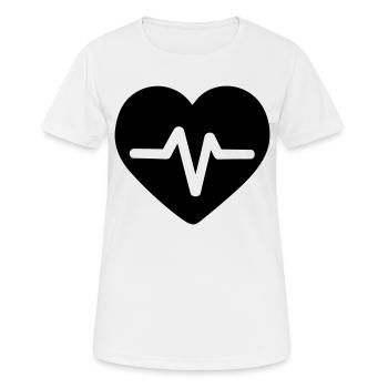 heartbeat - Women's Breathable T-Shirt - white - Front - AI Model Female 172 dark (172cm)