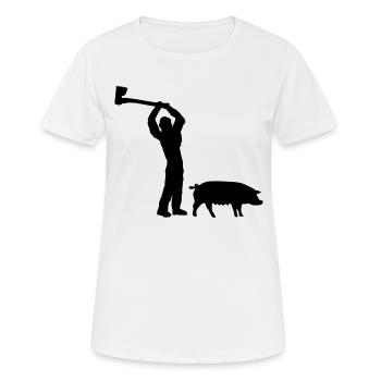 h1n1 cochon - T-shirt respirant Femme - blanc - Devant - AI Model Female 172 dark (172cm)