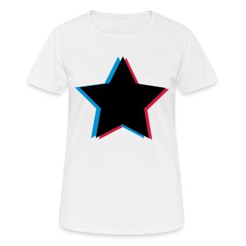 3d anaglyph stars - T-shirt respirant Femme - blanc - Devant - AI Model Female 172 dark (172cm)