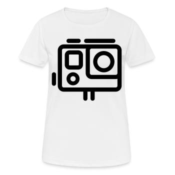 Action camera - T-shirt respirant Femme - blanc - Devant - AI Model Female 172 dark (172cm)