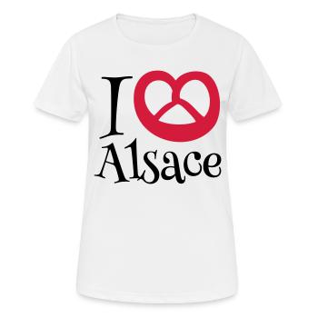 i love alsace - T-shirt respirant Femme - blanc - Devant - AI Model Female 172 dark (172cm)