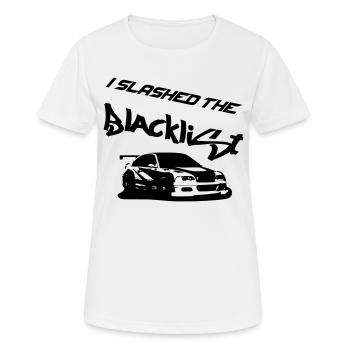 Slashed the Blacklist - Frauen T-Shirt atmungsaktiv - Weiß - Vorne - AI Model Female 172 dark (172cm)
