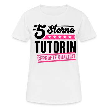 5Sterne Tutorin - Frauen T-Shirt atmungsaktiv - Weiß - Vorne - AI Model Female 172 dark (172cm)