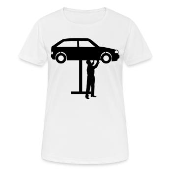 Automechaniker - Frauen T-Shirt atmungsaktiv - Weiß - Vorne - AI Model Female 172 dark (172cm)