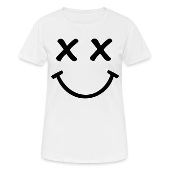 Smiley - Frauen T-Shirt atmungsaktiv - Weiß - Vorne - AI Model Female 172 dark (172cm)