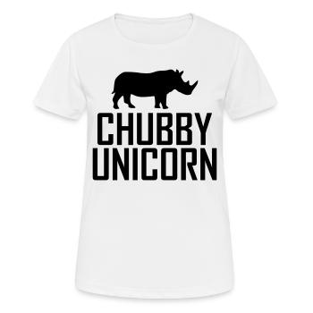 Chubby Unicorn Rhino - Women's Breathable T-Shirt - white - Front - AI Model Female 172 dark (172cm)