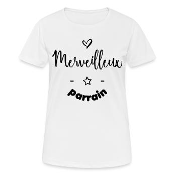 Merveilleux parrain - T-shirt respirant Femme - blanc - Devant - AI Model Female 172 dark (172cm)