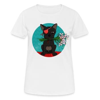 French Boule - T-shirt respirant Femme - blanc - Devant - AI Model Female 172 dark (172cm)