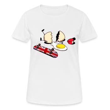 Egg Crack - Women's Breathable T-Shirt - white - Front - AI Model Female 172 dark (172cm)