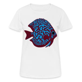 discus fish vektor - T-shirt respirant Femme - blanc - Devant - AI Model Female 172 dark (172cm)