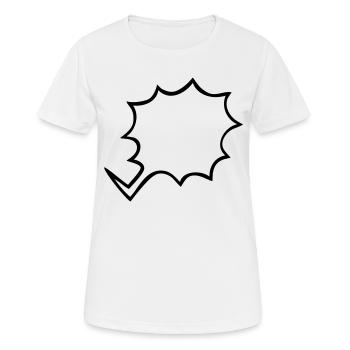 BD bulle phylactère cri annonce - T-shirt respirant Femme - blanc - Devant - AI Model Female 172 dark (172cm)