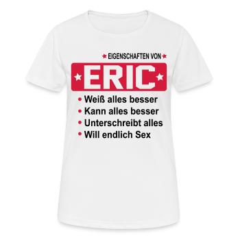 eric - Frauen T-Shirt atmungsaktiv - Weiß - Vorne - AI Model Female 172 dark (172cm)