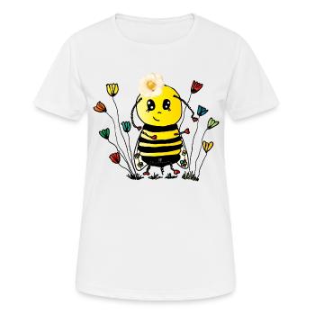 Apes bad bee - Women's Breathable T-Shirt - white - Front - AI Model Female 172 dark (172cm)