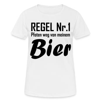 Regel Nr 1 bier - Frauen T-Shirt atmungsaktiv - Weiß - Vorne - AI Model Female 172 dark (172cm)