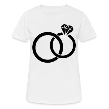 eheringe_01 - T-shirt respirant Femme - blanc - Devant - AI Model Female 172 dark (172cm)