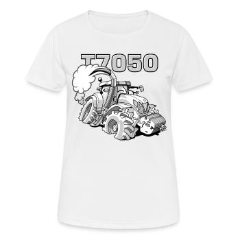 0846 NH T7050 gray - Women's Breathable T-Shirt - white - Front - AI Model Female 172 dark (172cm)