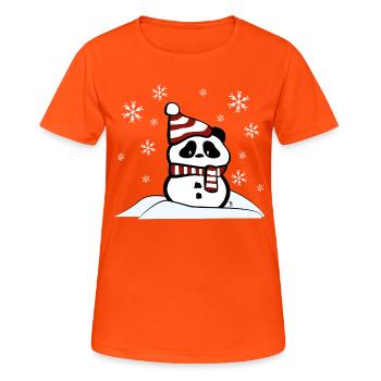 panda neige - T-shirt respirant Femme - orange néon - Devant - AI Model Female 172 dark (172cm)