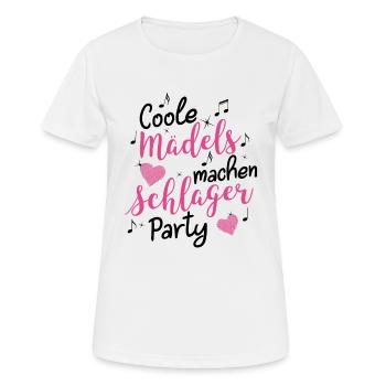 Coole Mädels machen Schlager Party - Schlagermusik - Frauen T-Shirt atmungsaktiv - Weiß - Vorne - AI Model Female 172 dark (172cm)