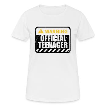 Warning Official Teenager - Offizieller Teenager - Women's Breathable T-Shirt - white - Front - AI Model Female 172 dark (172cm)