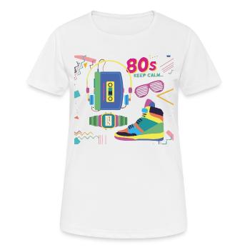 Les années 80 gardent le calme des années 80 - T-shirt respirant Femme - blanc - Devant - AI Model Female 172 dark (172cm)