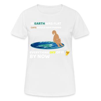 If the Earth was flat - Women's Breathable T-Shirt - white - Front - AI Model Female 172 dark (172cm)