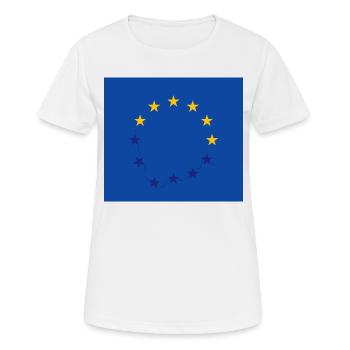 Pessimistic European Union flag design - Women's Breathable T-Shirt - white - Front - AI Model Female 172 dark (172cm)