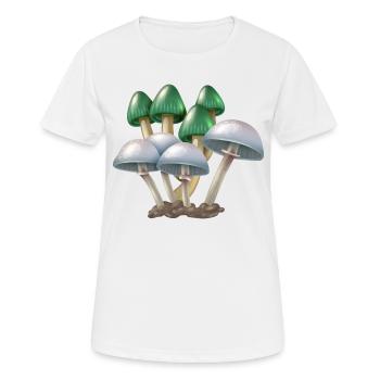 champignons purée de champignons - T-shirt respirant Femme - blanc - Devant - AI Model Female 172 dark (172cm)
