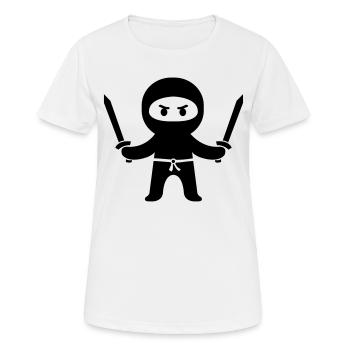 ninja - T-shirt respirant Femme - blanc - Devant - AI Model Female 172 dark (172cm)