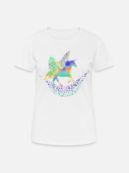 Einhorn Fabelwesen - Frauen T-Shirt atmungsaktiv - Weiß