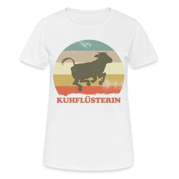 Kuhflüsterin Landwirtin Viehwirtin Bäuerin - Frauen T-Shirt atmungsaktiv - Weiß - Vorne - AI Model Female 172 dark (172cm)