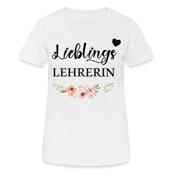 Lieblings Lehrerin - Frauen T-Shirt atmungsaktiv - Weiß - Vorne - AI Model Female 172 dark (172cm)