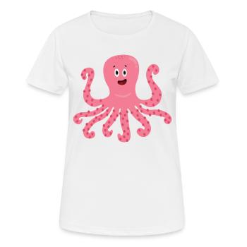Oktopus - Frauen T-Shirt atmungsaktiv - Weiß - Vorne - AI Model Female 172 dark (172cm)