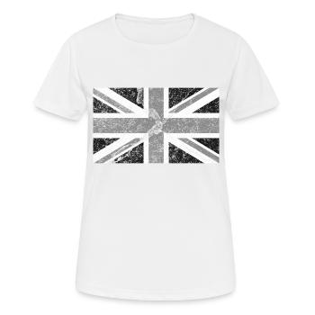 Grunge Britain Flag - Women's Breathable T-Shirt - white - Front - AI Model Female 172 dark (172cm)