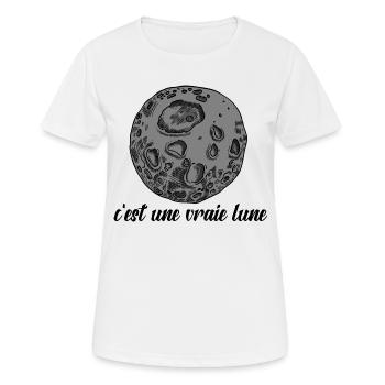 This is A Real Moon - Women's Breathable T-Shirt - white - Front - AI Model Female 172 dark (172cm)