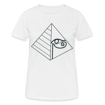 pyramid eye - Women's Breathable T-Shirt - white - Front - AI Model Female 172 dark (172cm)