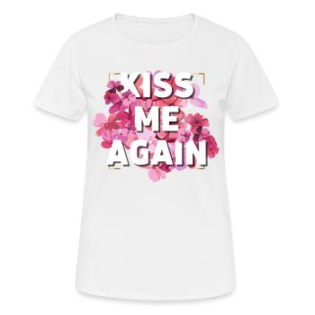 Embrasse-moi à nouveau - T-shirt respirant Femme - blanc - Devant - AI Model Female 172 dark (172cm)