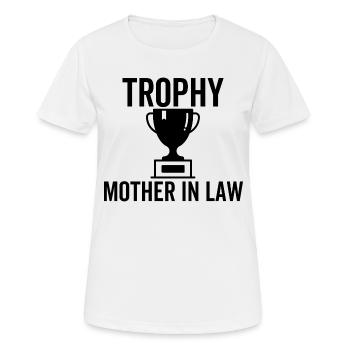 Trophäe Schwiegermutter - Frauen T-Shirt atmungsaktiv - Weiß - Vorne - AI Model Female 172 dark (172cm)