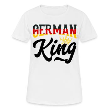 German King Germany German Flag - Frauen T-Shirt atmungsaktiv - Weiß - Vorne - AI Model Female 172 dark (172cm)