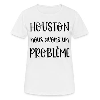 houston nous avons un problème - T-shirt respirant Femme - blanc - Devant - AI Model Female 172 dark (172cm)